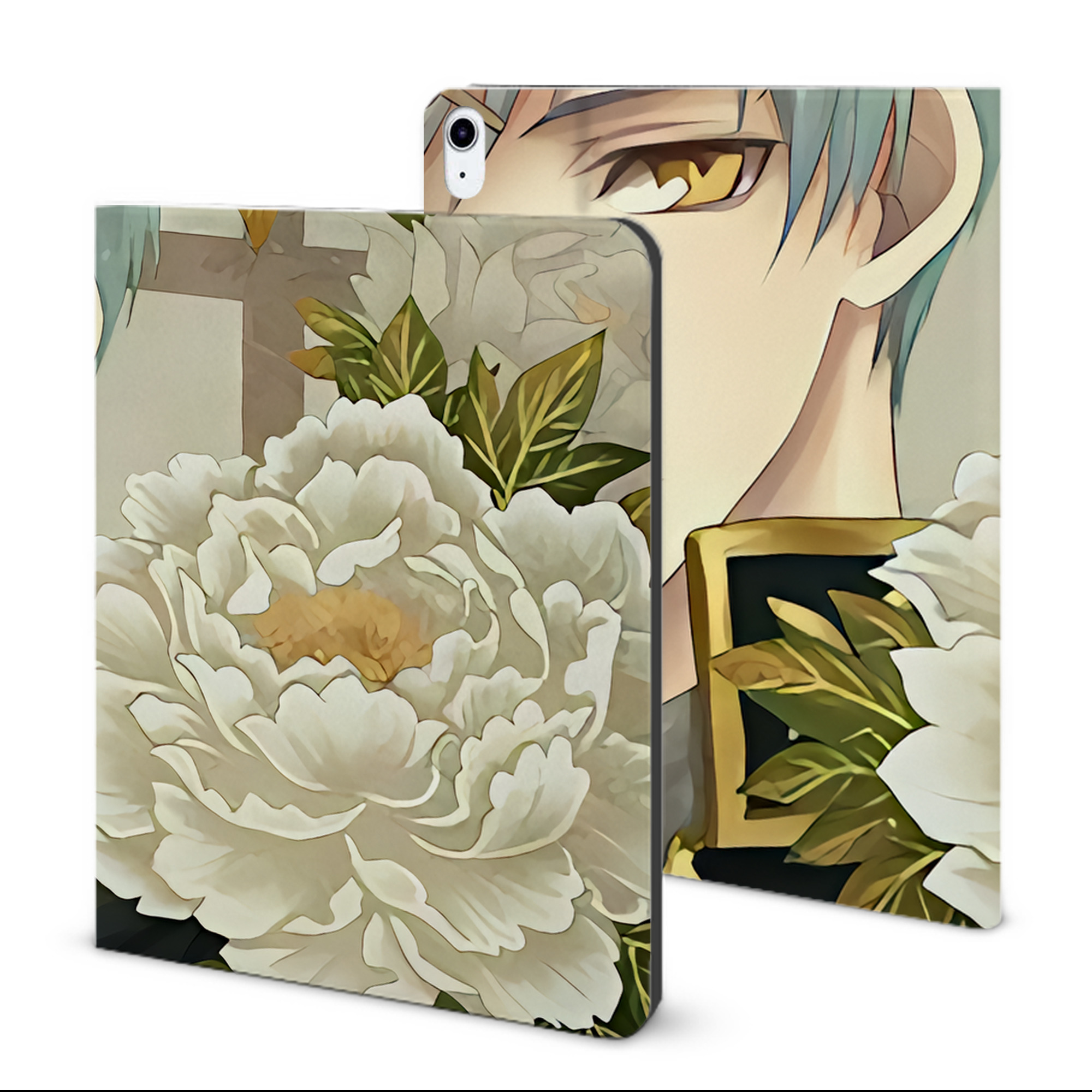 （画像用） 刀剣乱舞 Touken Ranbu IPad ケース ブック型 PUレザー TPU 耐衝撃 軽量 薄型 ペン収納なし 全面保護 IPad 各モデル対応